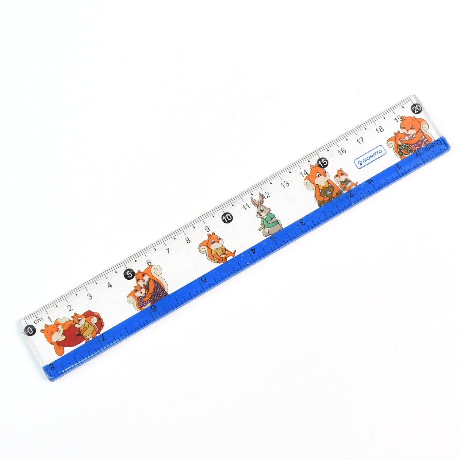 Cartoon Printed Plastic Ruler 20 Cm (1 Pc)