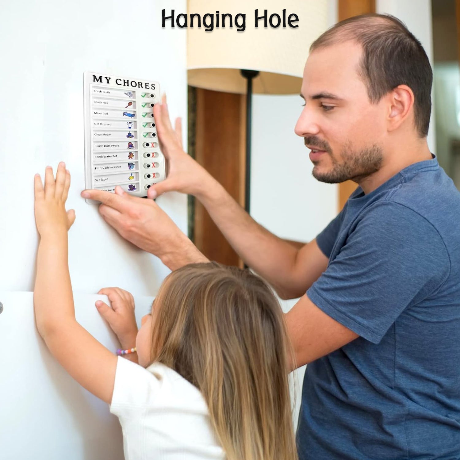 Portable My Chores Home Note Board Management Planning Memo Boards Reminding Time. (Size - 20x12cm)