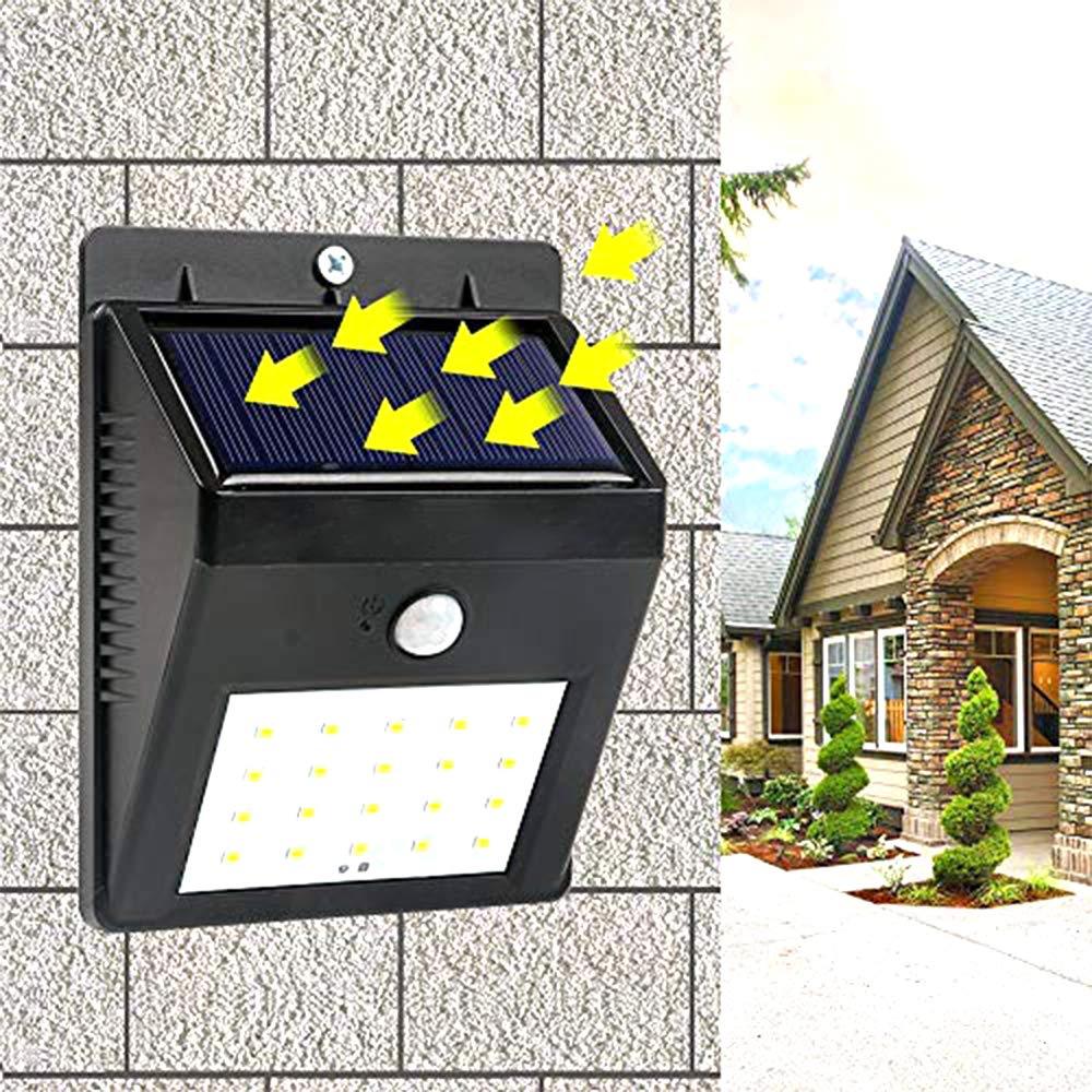 Solar Security Led Night Light For Home Outdoor garden Wall (Black) (20-led Lights)