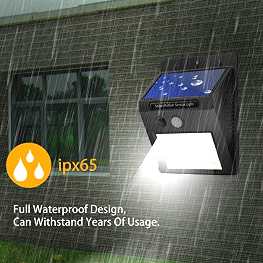 Solar Security Led Night Light For Home Outdoor garden Wall (Black) (20-led Lights)