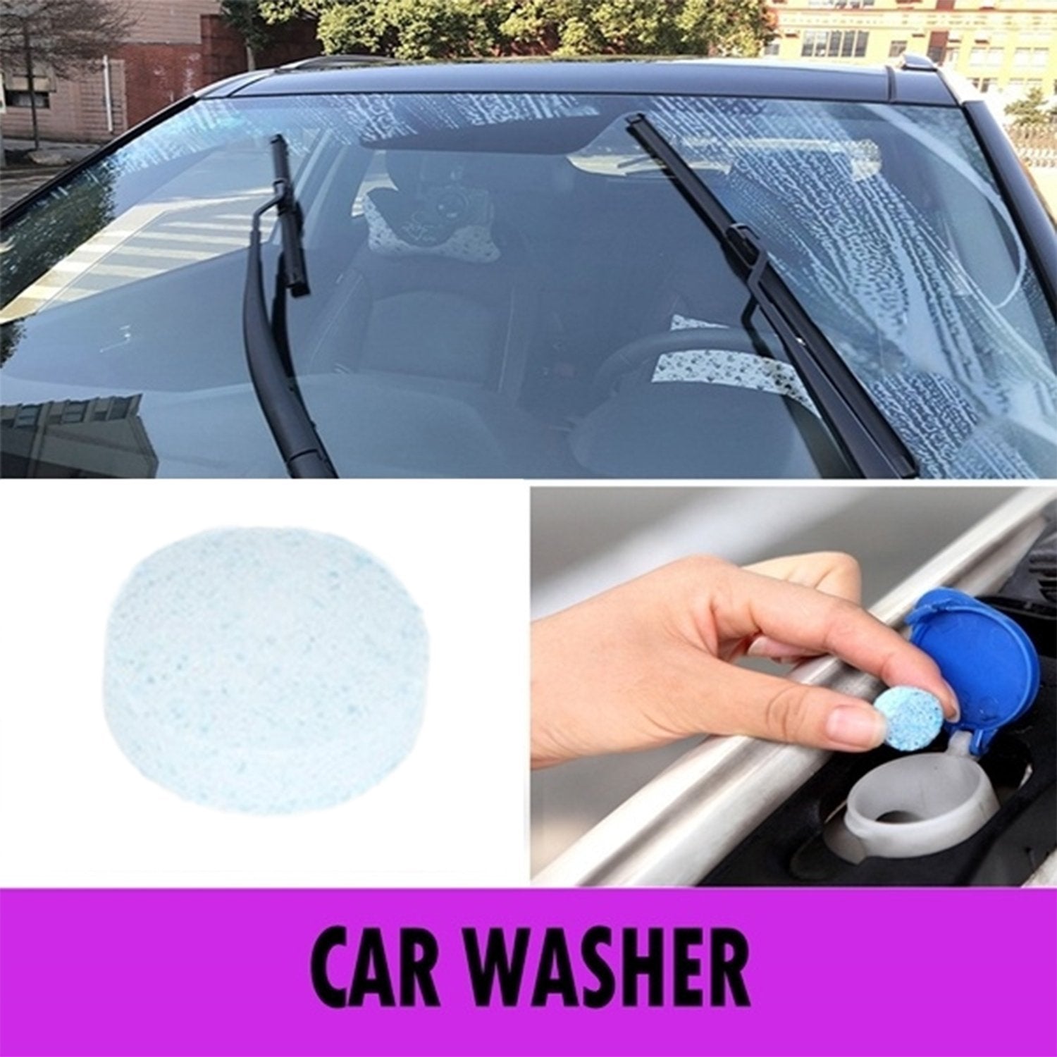 Car Wiper Detergent Effervescent Tablets Washer, windshield liquid