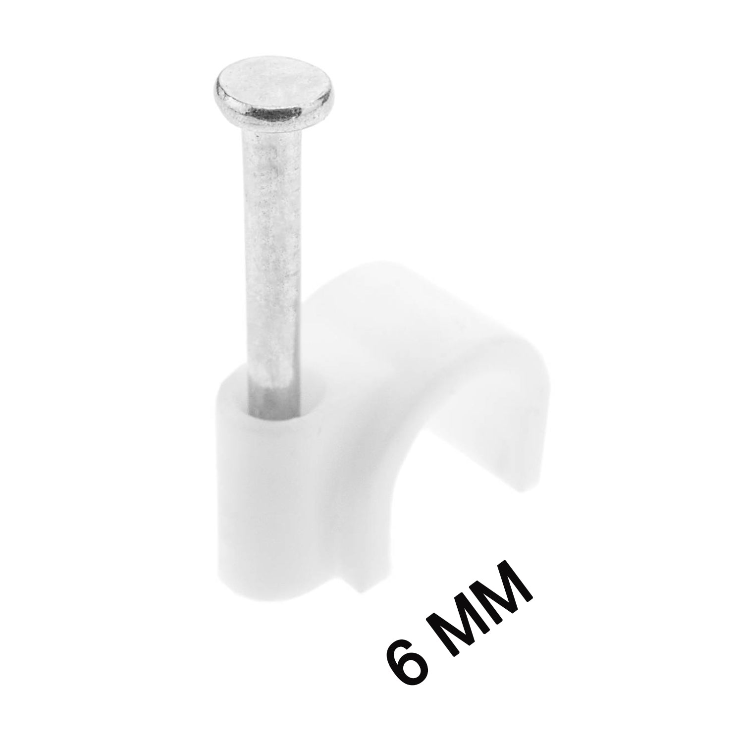 100 Pc 6 Mm Cable Clip Used In All Kinds Of Wires To Make Them Stuck And Holed In Walls Etc.