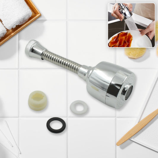 Plastic 360 Degree Rotating Water-saving Sprinkler Faucet Aeratorfor Easy Clean Sink Water Saving Extension Jet Stream Spray Setting Faucet Splash-proof Filter Extender Sprayer For Kitchen Bathroom (6 Inch)