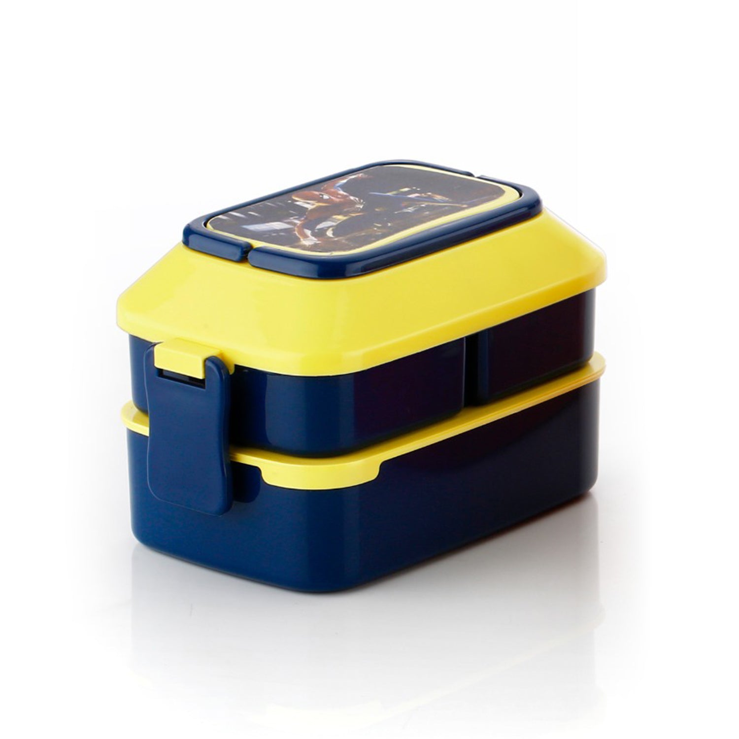 Double Layer Lunch Box Stylish Lid Lunch Box With Fork  Spoon Lunch Box For Children School Lunch Box
