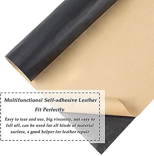 Black Leather Repair Patch – 30x60cm Self-Adhesive Waterproof Sheet for Sofa, Car Seat, Furniture, Bags, Jackets – Durable Vinyl Leather Repair Tape for Couches & Upholstery