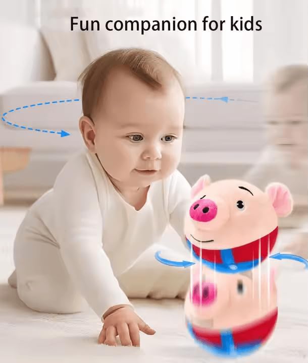 Cute Electric Toy 72 Songs Recordable Cartoon Jump Pig Kids Toys Gifts Red, Dancing and Singing Piglet, Active Moving Plush, Moving Interactive Dog Plaything, Washable Cartoon Pig Plaything, Plush Sound Electronic Shake