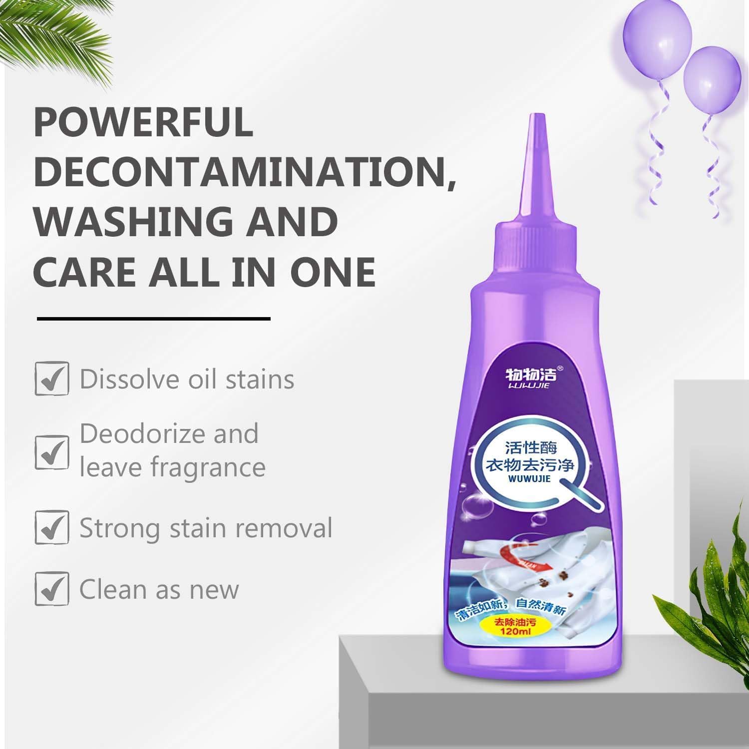 Active Enzyme Clothing Stain Removal Agent, Stain Remover, Clothing Stain Remover (Pack of 2)