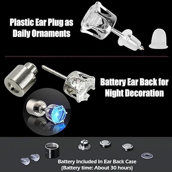 Flashing Earrings With LED Lights (1 Pair)