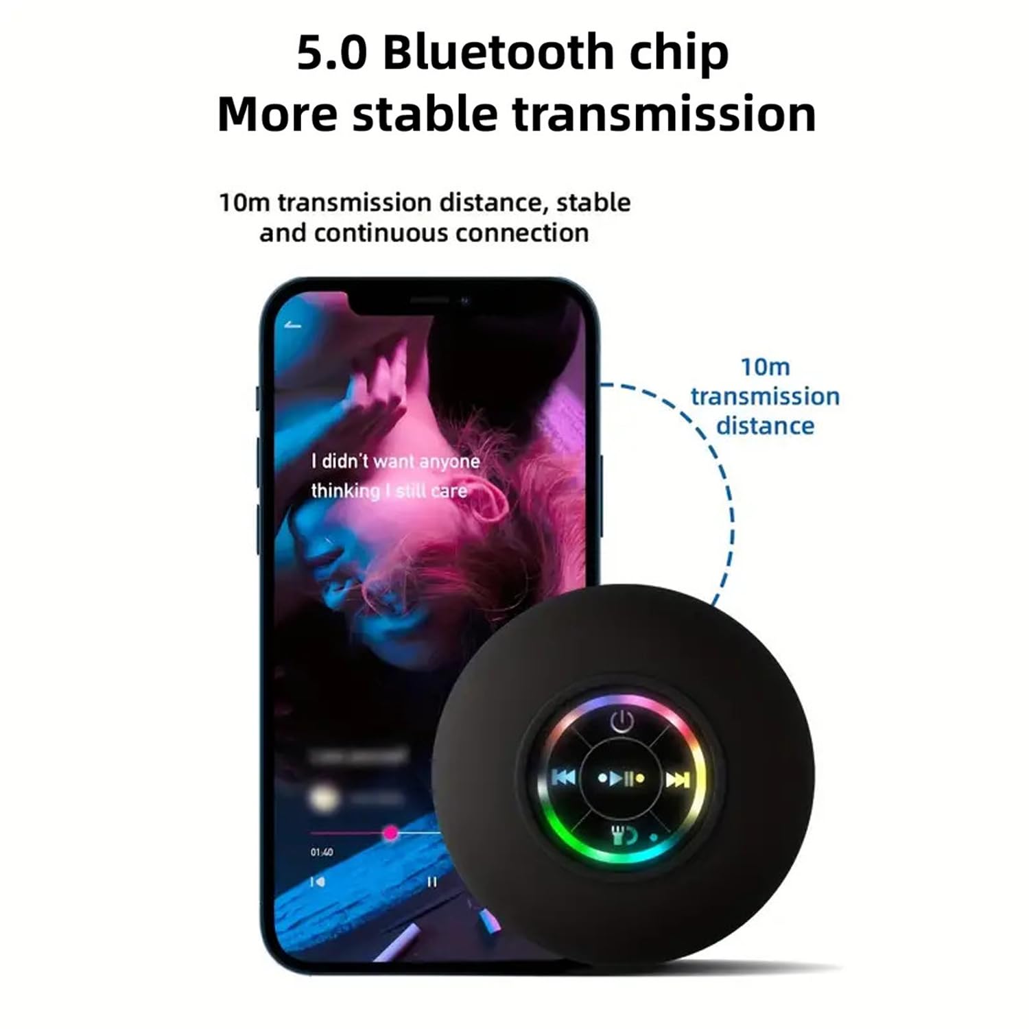 Large Suction Cup Waterproof Bluetooth Speaker