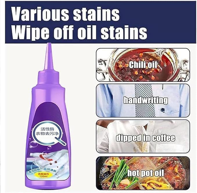 Active Enzyme Clothing Stain Removal Agent, Stain Remover, Clothing Stain Remover (Pack of 2)