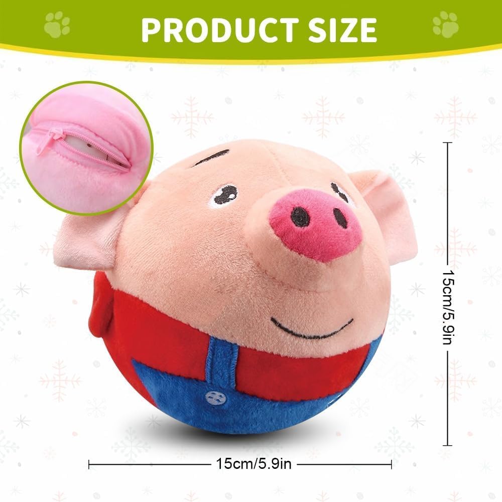 Cute Electric Toy 72 Songs Recordable Cartoon Jump Pig Kids Toys Gifts Red, Dancing and Singing Piglet, Active Moving Plush, Moving Interactive Dog Plaything, Washable Cartoon Pig Plaything, Plush Sound Electronic Shake