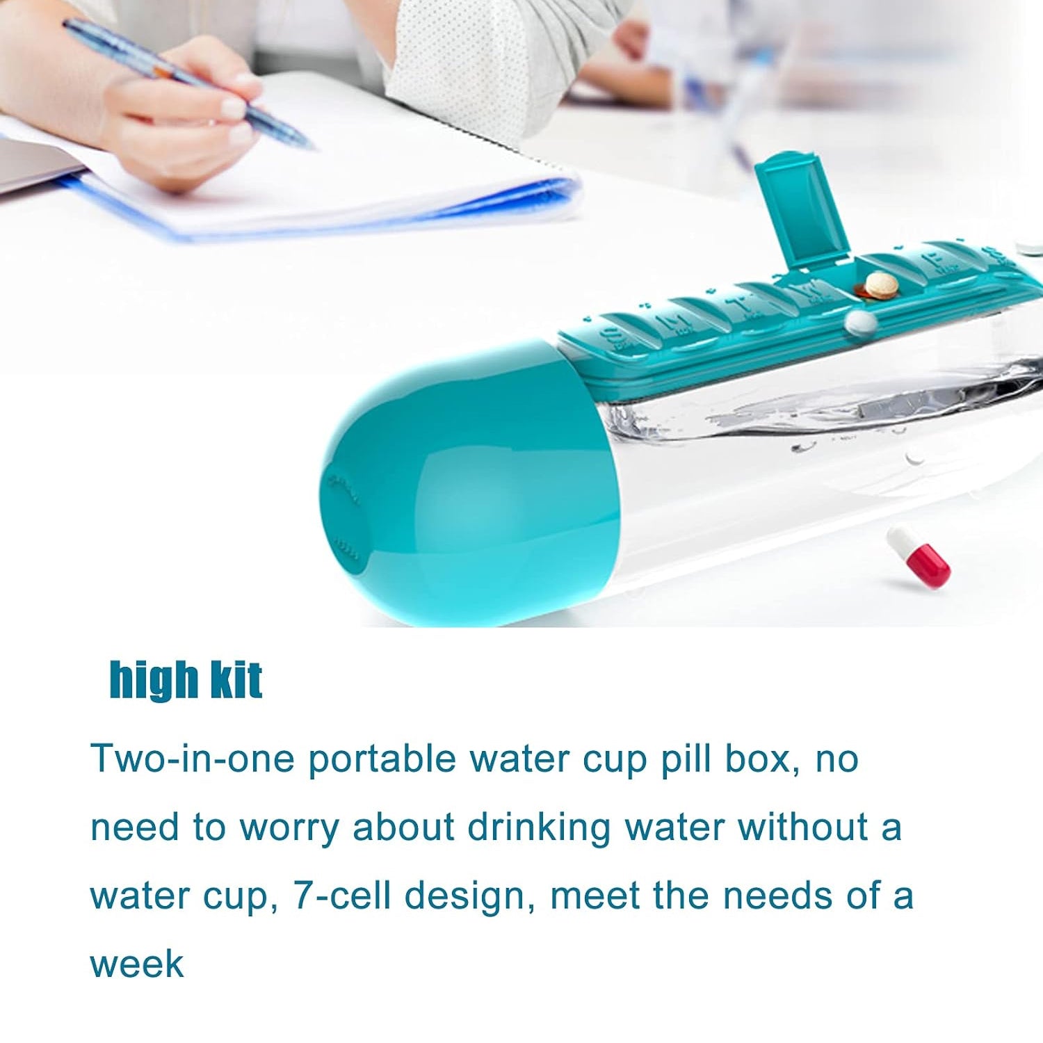 Pill  Vitamin Bottle Water Bottle Multi Functional Use For Traveling  Outdoor Use Water Bottle Travelling Kit Summer Special Bottle (600 Ml   Mix Color )