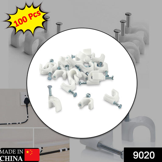 100 Pc 6 Mm Cable Clip Used In All Kinds Of Wires To Make Them Stuck And Holed In Walls Etc.
