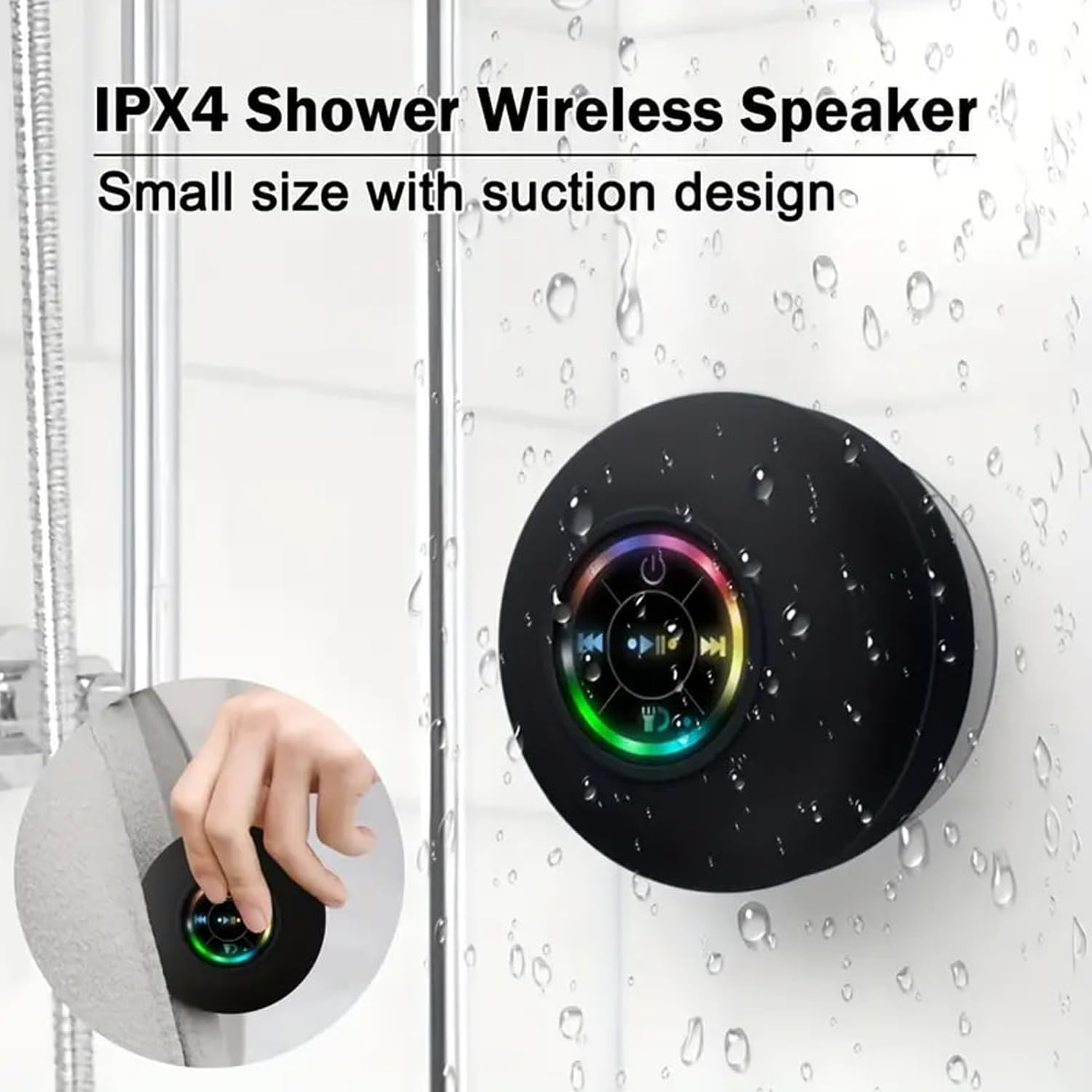 Large Suction Cup Waterproof Bluetooth Speaker