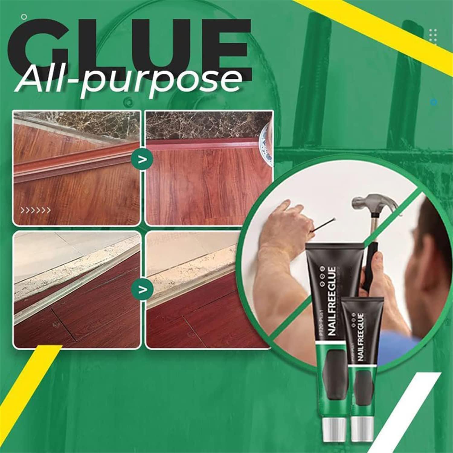 Adhesive Sealant Fix Glue Nail Free Adhesive Adhesive (Pack of 2)