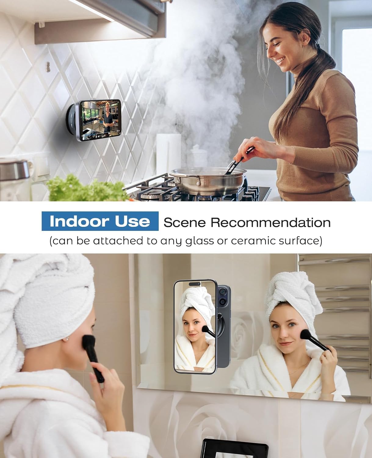 Vacuum Magnetic Suction Cup Phone Mount with 360 Degree Rotation