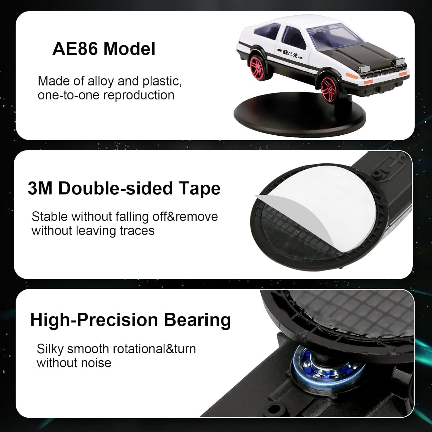 Car Dashboard Display Stand with Rotating Base