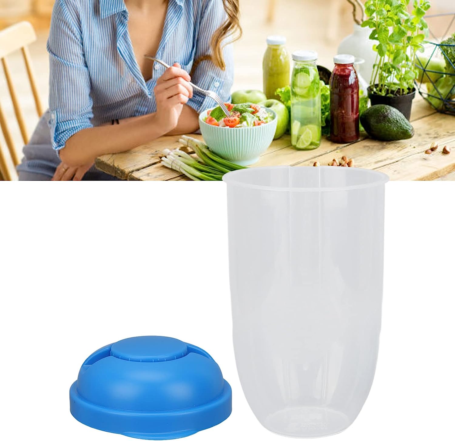 Fruit And Vegetable Salad Cups Easy Clean Salad Mixing Cup For Business People For Business Travel (1pc)