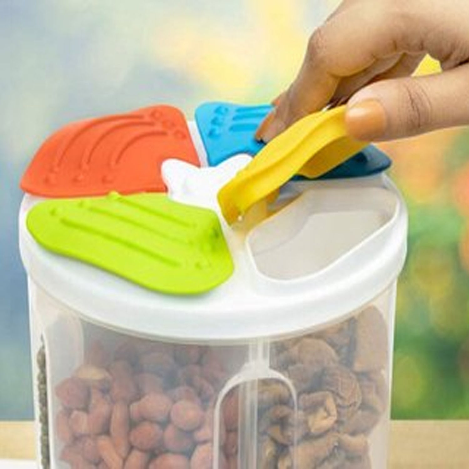 4 Section Storage Containers Airtight Transparent Food Plastic Storage Container