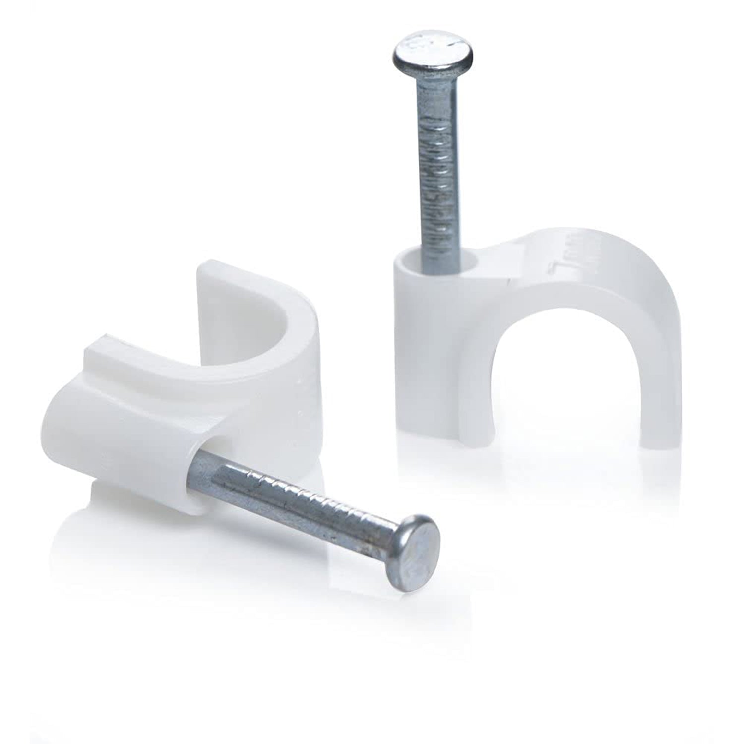100 Pc 6 Mm Cable Clip Used In All Kinds Of Wires To Make Them Stuck And Holed In Walls Etc.