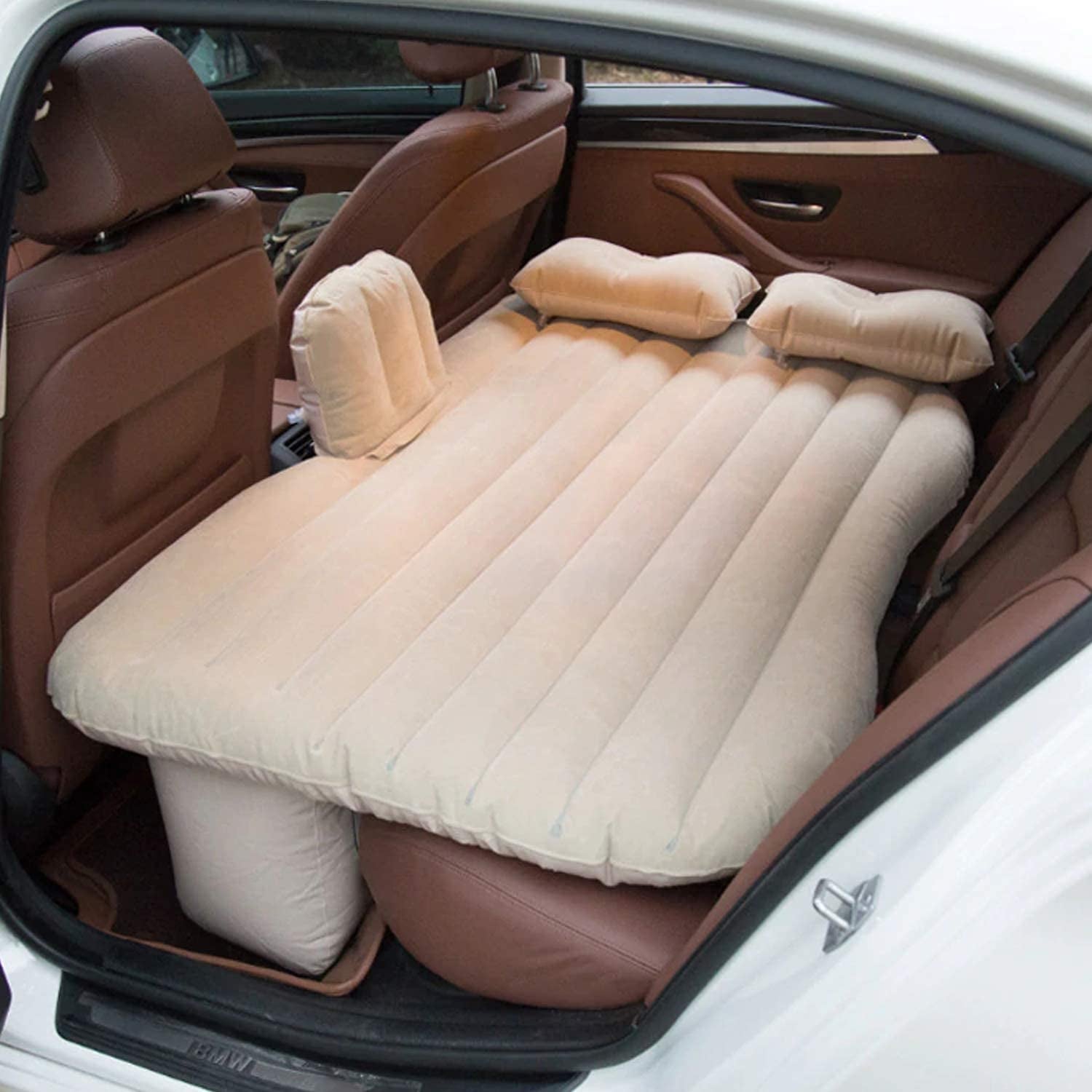 Car Inflatable Bed With 2 Pillows &  Air Pump (Portable)