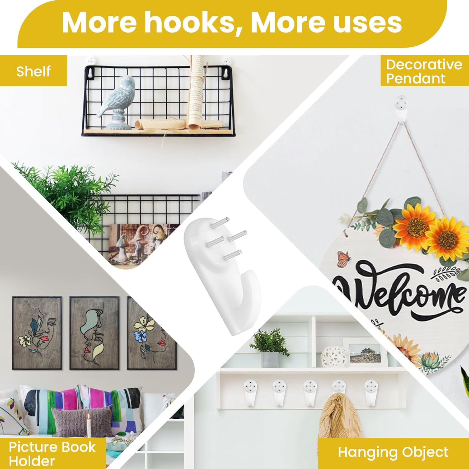 33 In 1 Picture Hangers Photos Hanging Hardware Kit (1 Set)