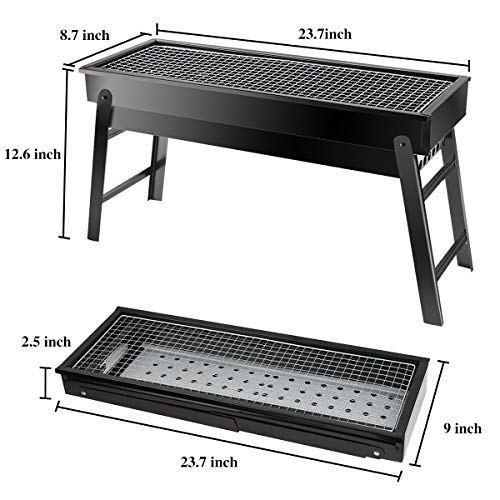 Folding Portable BBQ Grill Set – Charcoal Barbecue Grill