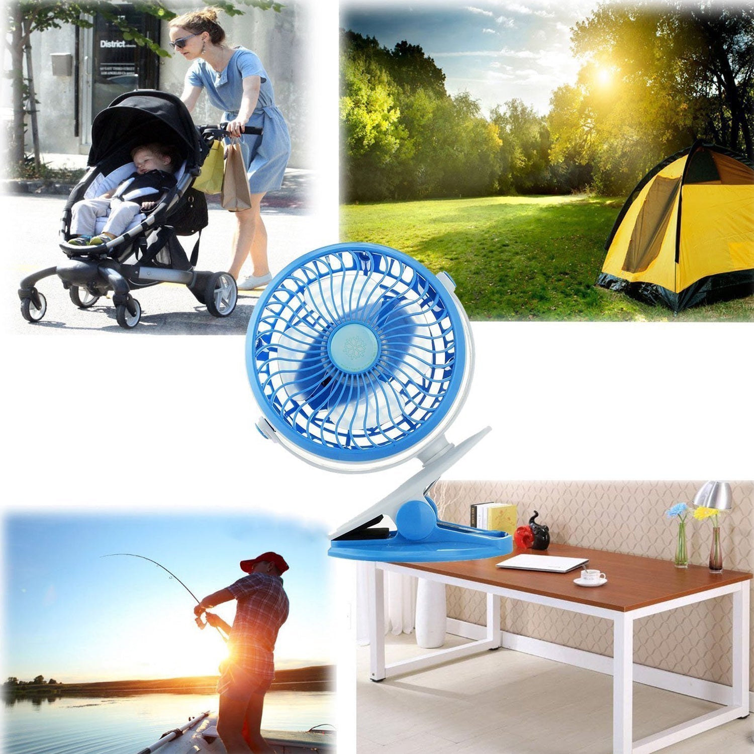 Mini Usb Clip Fan Widely Used In Summers For Cool Down Rooms And Body Purposes. (Battery Not Include)
