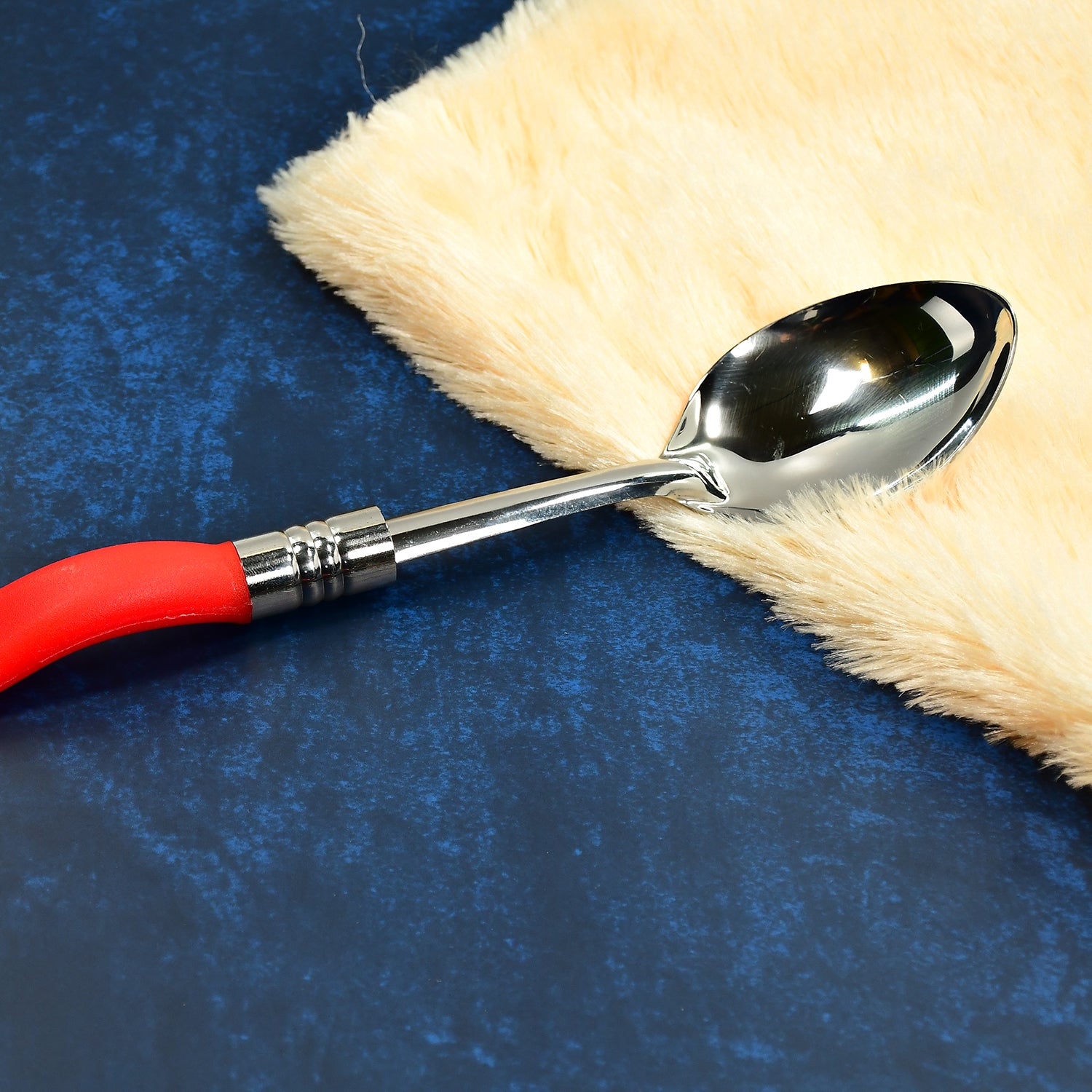 Stainless Steel Serving Spoon With Plastic Handle