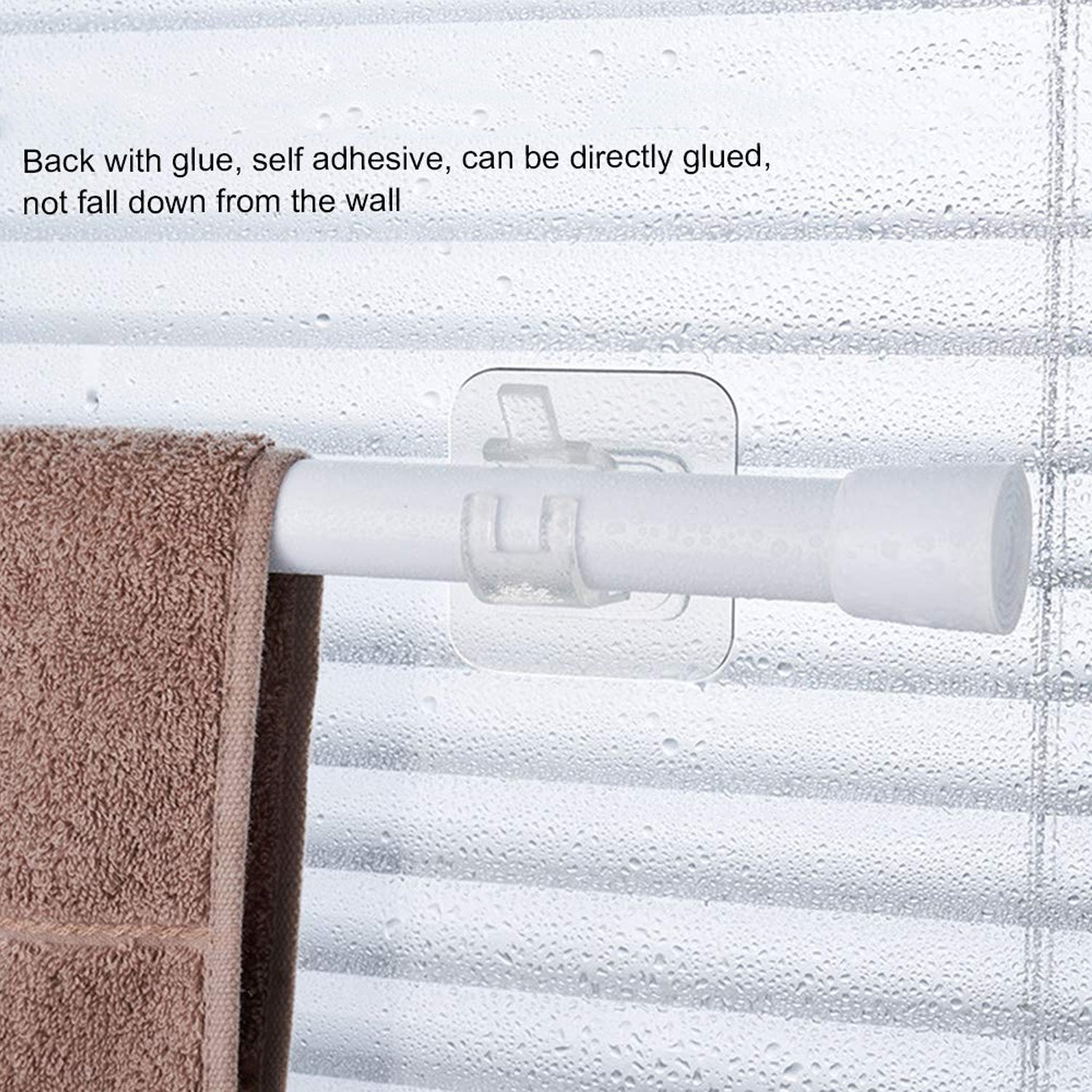 Curtain Rod Holder Self Adhesive Hooks (2 Pcs Set)