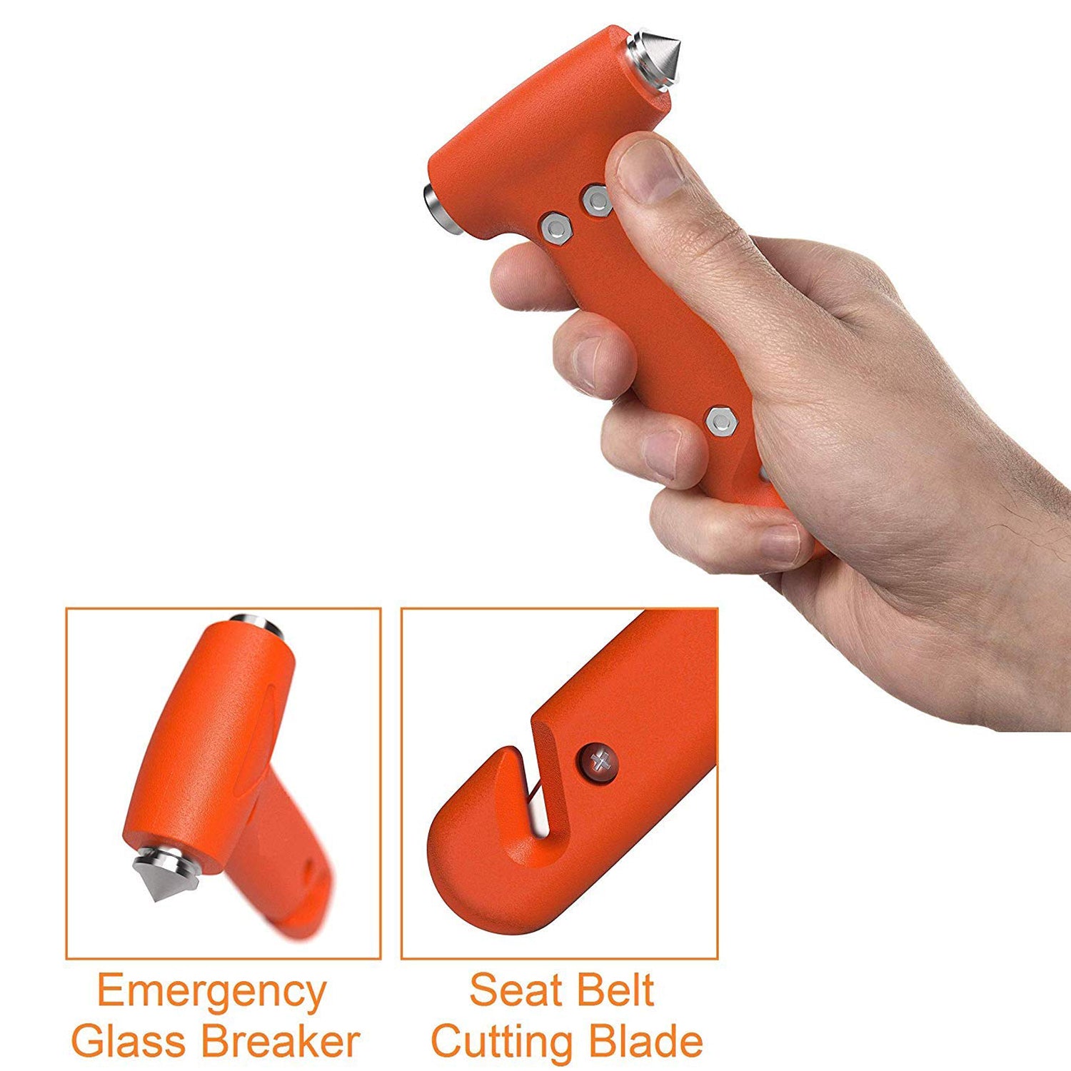 Car Safety Hammer emergency And Rescue Tool car Window Breaker And Seatbelt Cutter safety Hammer Emergency Rescue Toolcar Window Breaking Seat Belt Cutter (1 Pc)