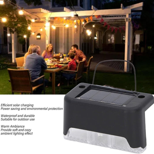 Solar Decorative Lights Waterproof Durable Garden Atmosphere Lights Stair Lights Railing Lights Step Steps Lights For Outdoor Patio Courtyard Stair Step Fence Patio Stairsyard Garden Pathway ( 4 Pc Set)