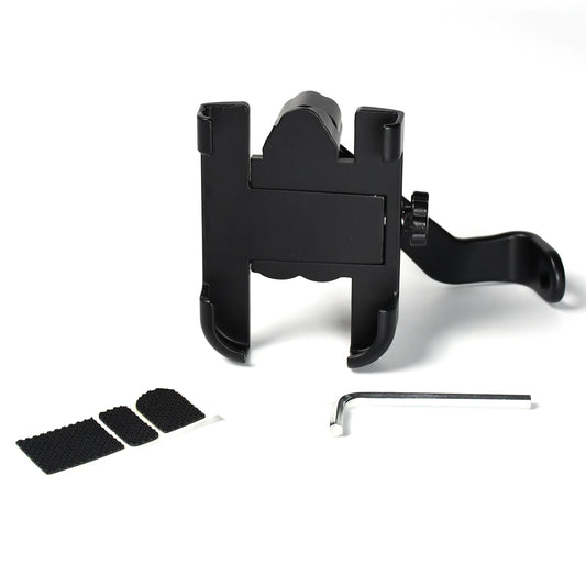 Mobile Phone Holder With Easy Adjustable Rear View Mirror Mount Solid Metal Cradle Stand Suitable For Bike  Mobile Phones