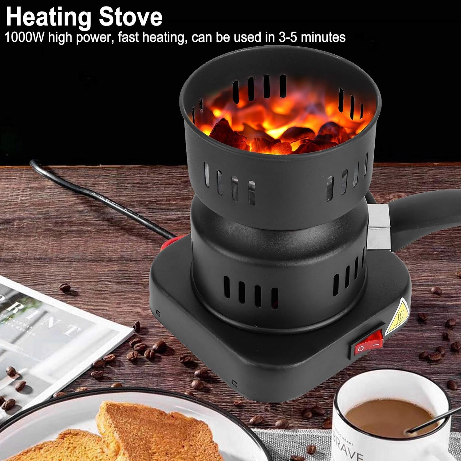 Heating Stove Tubular Heating Stove Hot Plate Stove  Heat resistant Coating For Home Camping Cooking Mini Electric Tea Coffee Heater