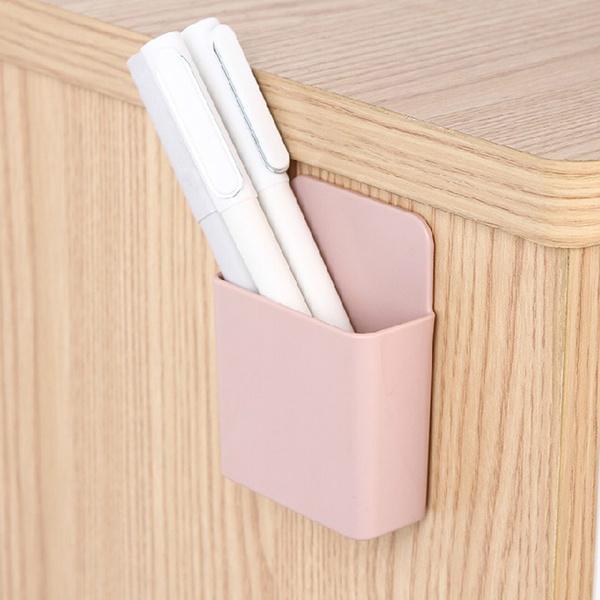 Wall Mounted Storage Case With Mobile Phone Charging Port Plug Holder - Pack Of 4 Pcs
