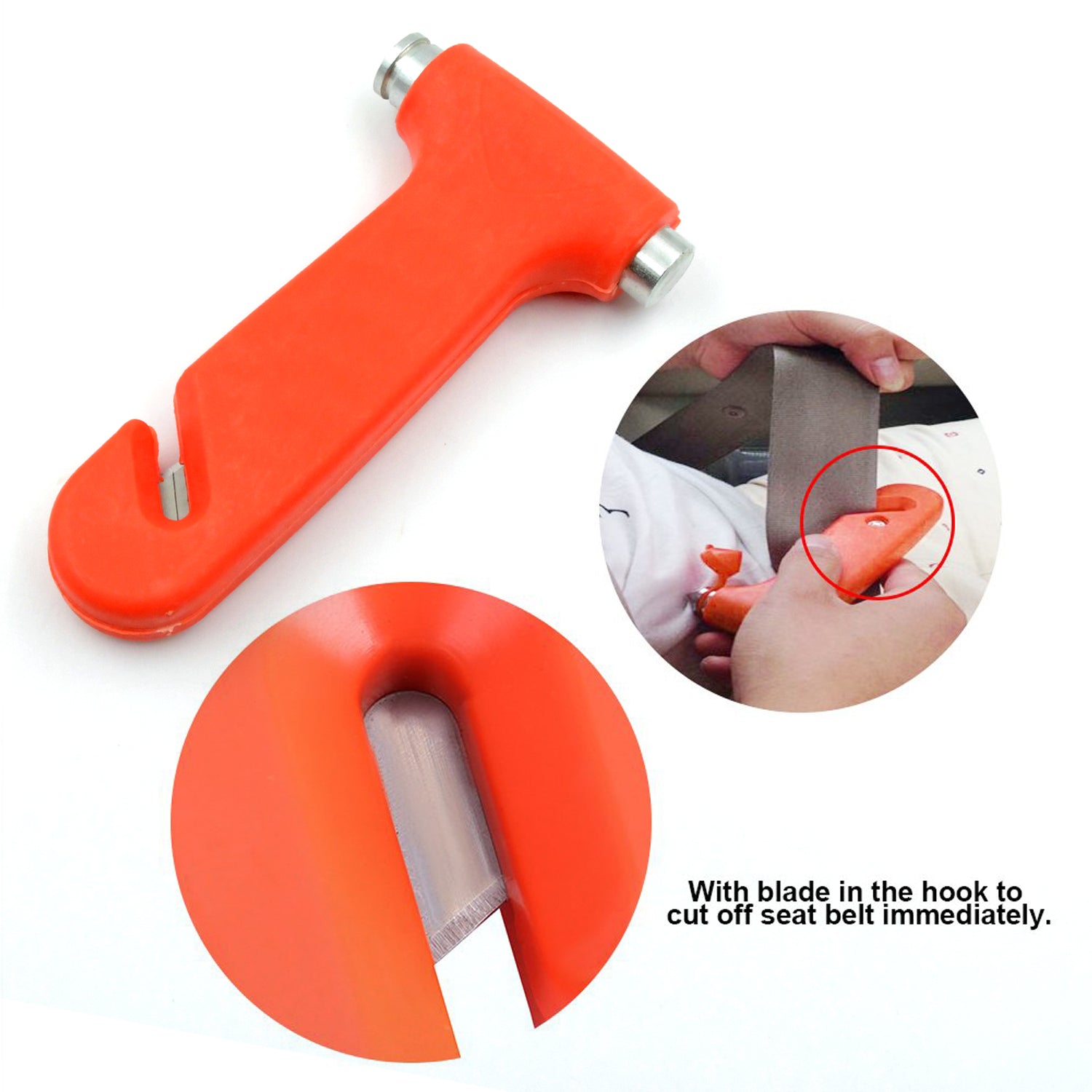 Car Safety Hammer emergency And Rescue Tool car Window Breaker And Seatbelt Cutter safety Hammer Emergency Rescue Toolcar Window Breaking Seat Belt Cutter (1 Pc)