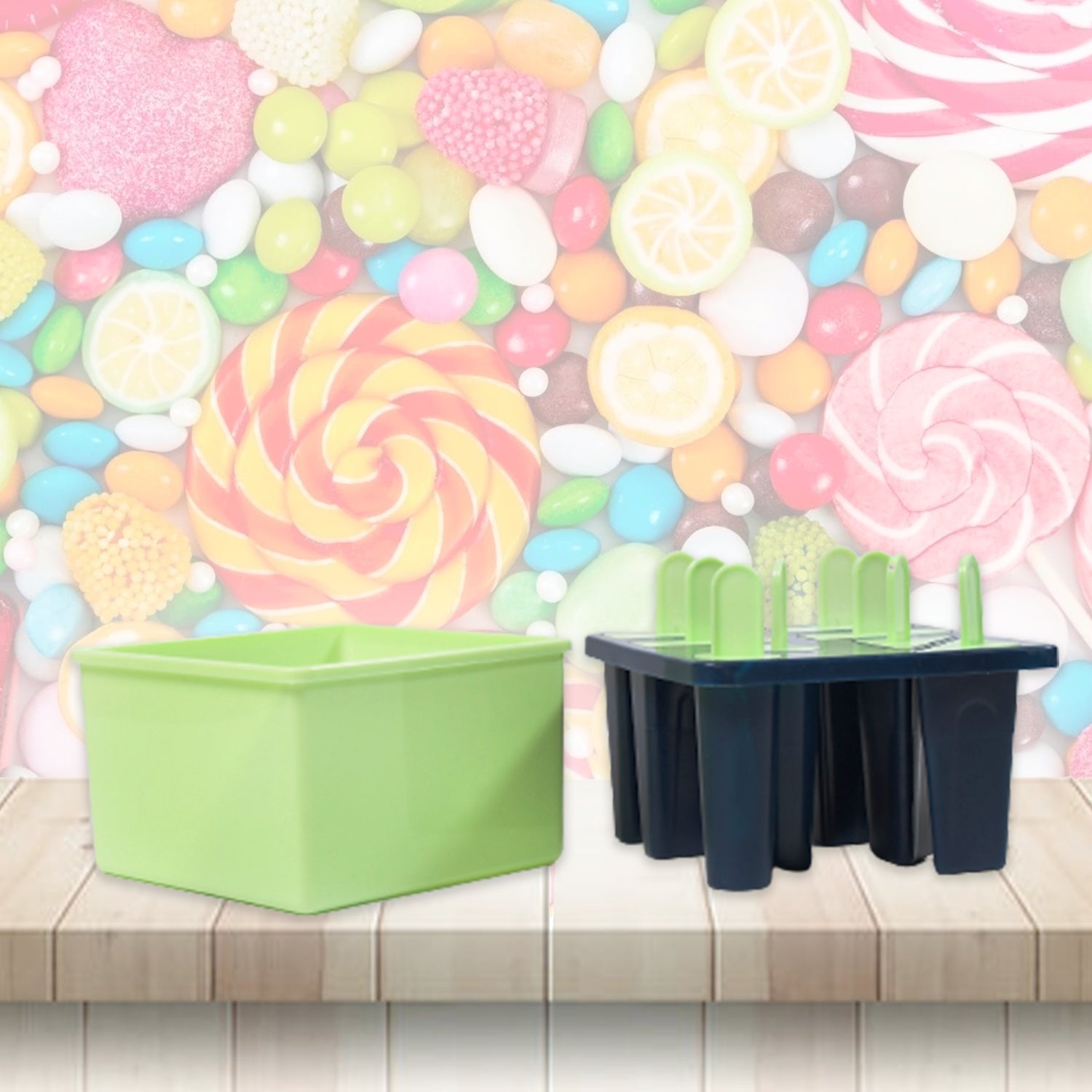 Plastic Kulfi Mould Kulfi Moulds 8 Pcs Tray Ice Cream Mould Reusable Frozen Kulfi Maker Popsicle Sticks Lolly Ice Popsicle Candy Mould For Children (Pista Color)