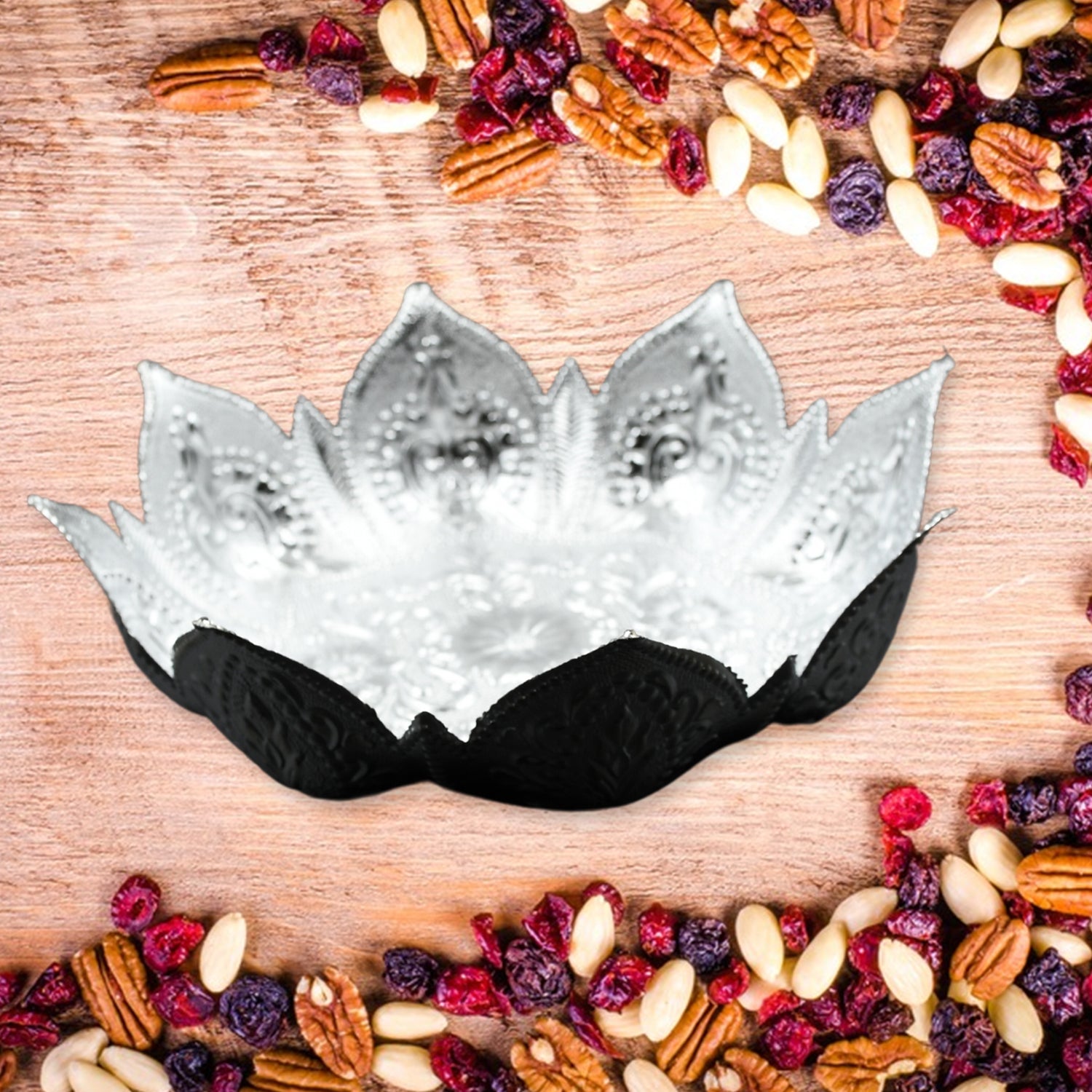 Decorative Mukhwas Serving Tray Serving Mukhwas Plate Fancy Candy Tray Dry Fruit Serving Tray (1 Pc Set)