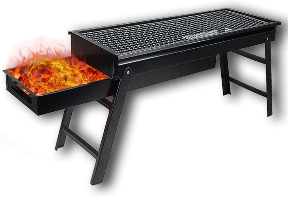 Folding Portable BBQ Grill Set – Charcoal Barbecue Grill