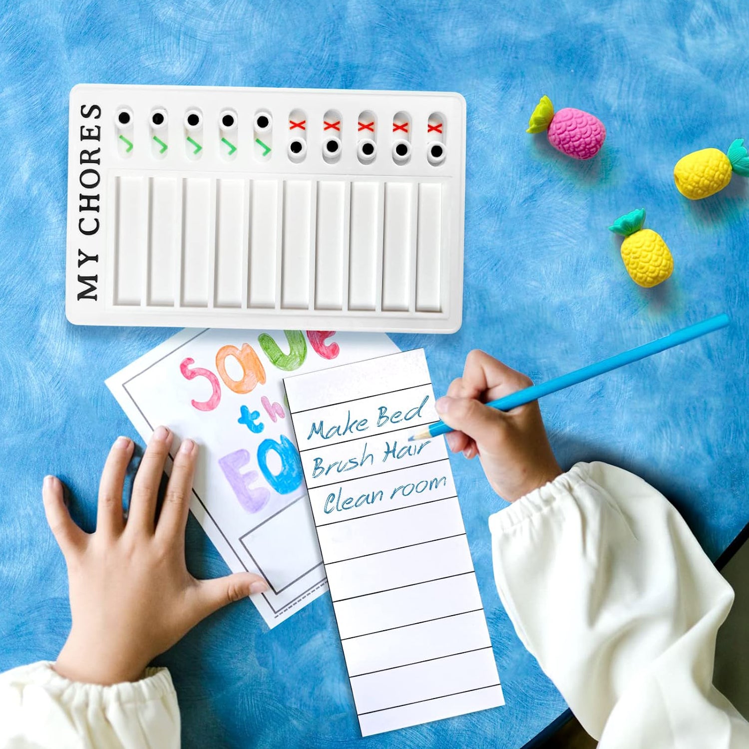 Portable My Chores Home Note Board Management Planning Memo Boards Reminding Time. (Size - 20x12cm)