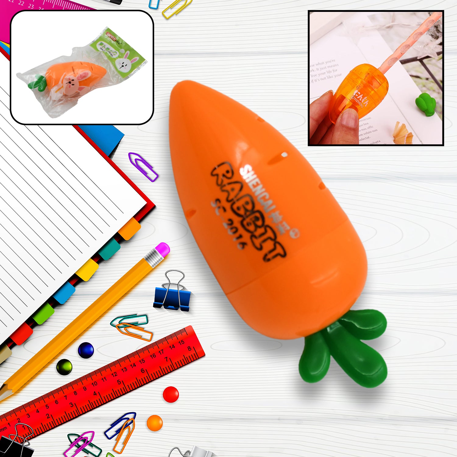 Student Pencil Sharpener Cartoon Simple Carrot Pencil Sharpener Suitable For Students Children School Stationery (1 Pc)