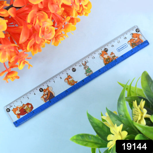 Cartoon Printed Plastic Ruler 20 Cm (1 Pc)