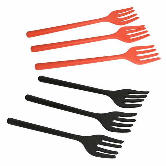 Silicone Flexible Forks Silicone Cooking Fork Heat Resistant Multifunctional Nonstick Blending Fork (6 Pcs)