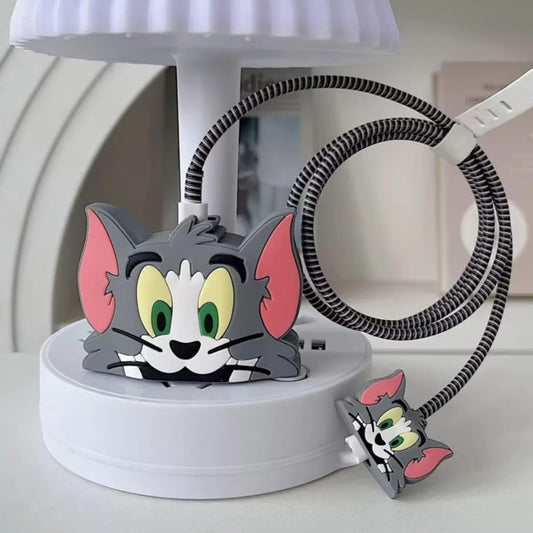 Character Cartoon Silicon Charger Case Cover For Ip 18-20w (Mix Design  1 Pc)