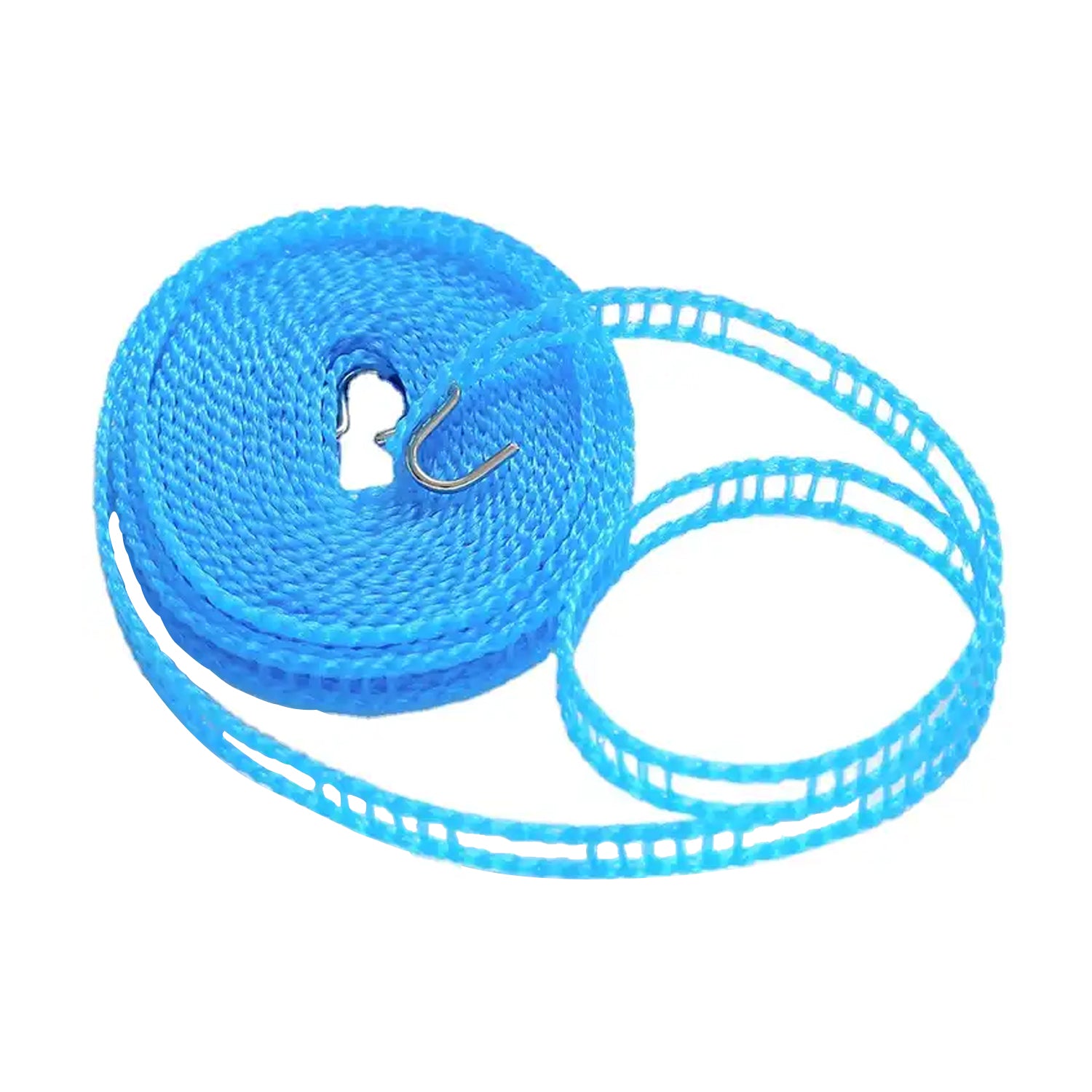 3 Meters Windproof Anti-slip Clothes Washing Line Drying Nylon Rope With Hooks Durable Camping Clothesline Portable Clothes Drying Line Indoor Outdoor Laundry Storage For Travel Home Use (3 Mtr.)
