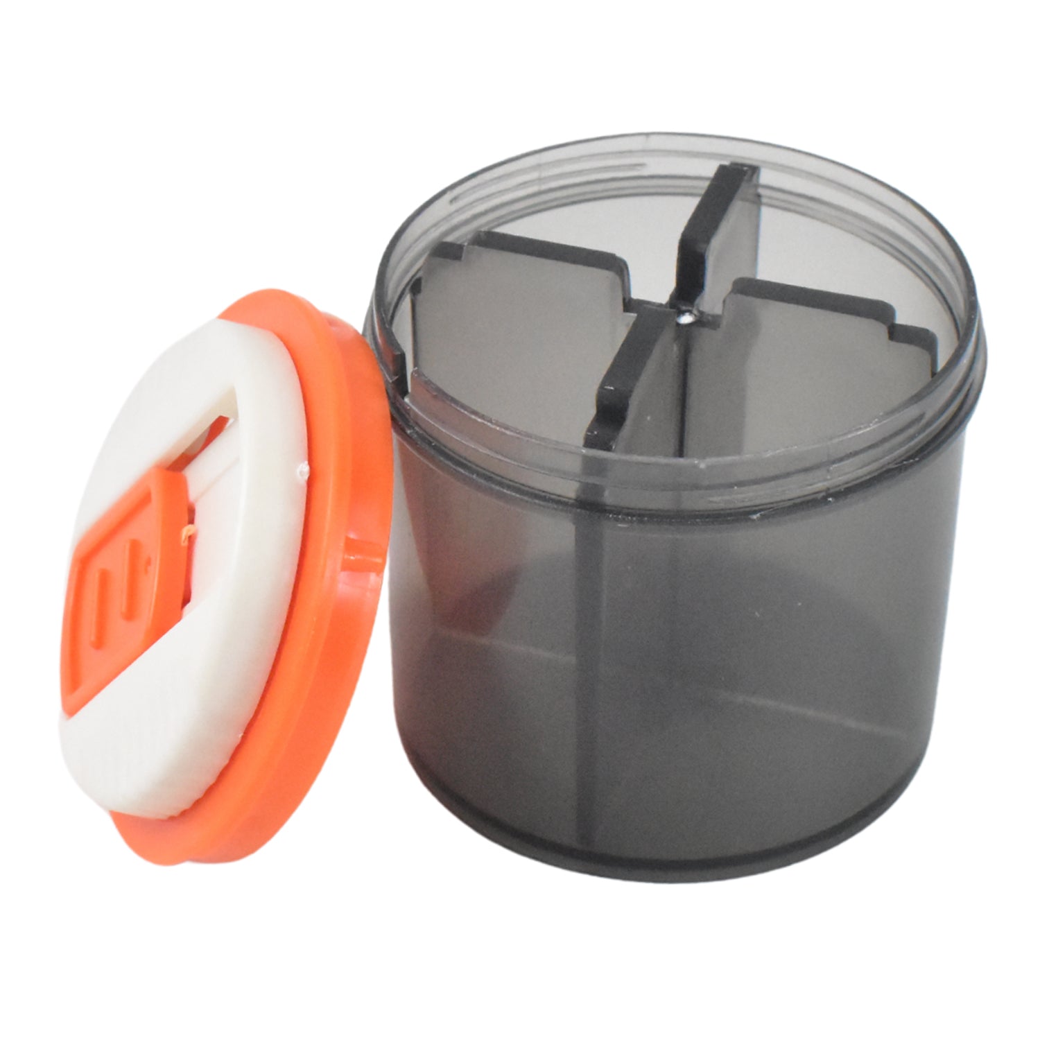 Plastic 4 Section Pill Box Organizer (1 Pc  Mix Color)