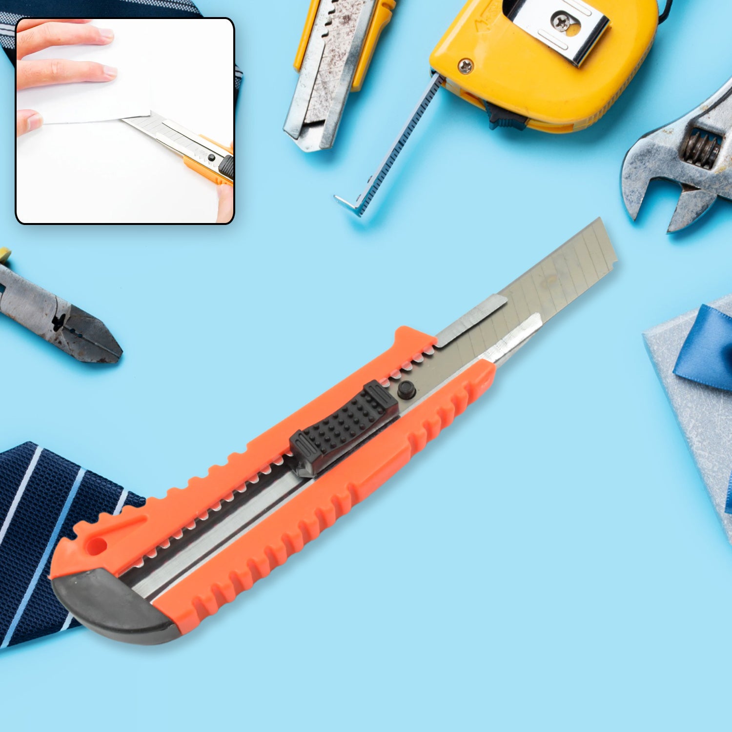 Multi-use Iron Cutter Cutting Blade And Precision Knife Blade Utility Knife - Heavy Duty Industrial Cutter Knife (18mm)