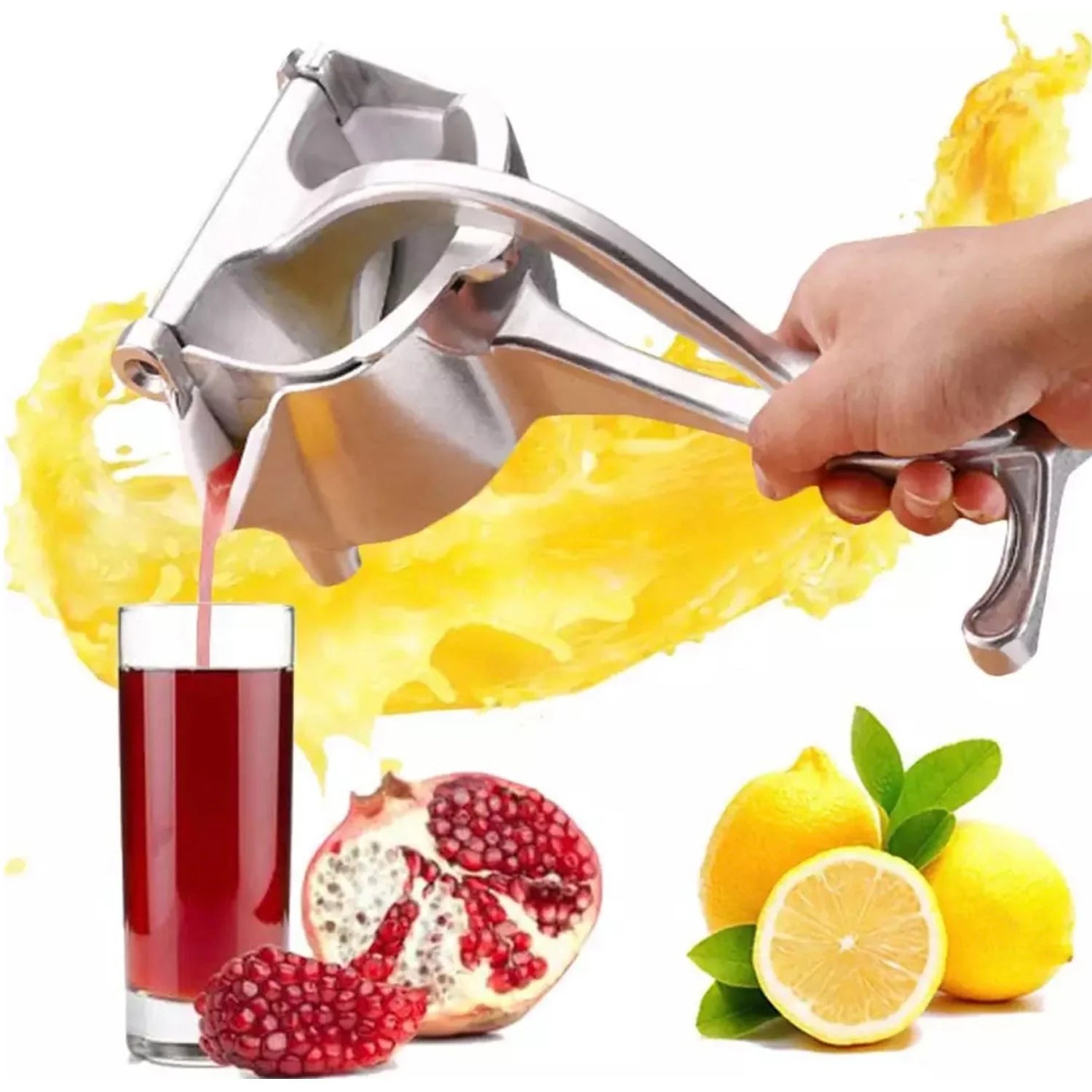 Manual Aluminum Fruit Press Juicer – Heavy-Duty Metal Hand Juicer