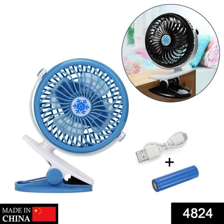 Mini Usb Clip Fan Widely Used In Summers For Cool Down Rooms And Body Purposes. (Battery Not Include)