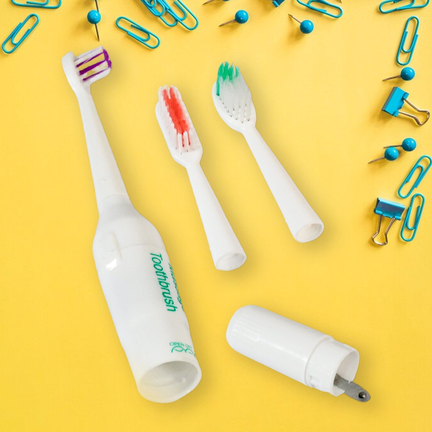 Electric Toothbrush For Adults And Teens Electric Toothbrush Battery Operated Deep Cleansing Toothbrush With Extra Brush Heads (Battery Not Included)